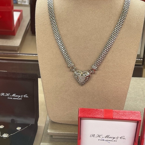 Diamonds Necklace in sterling silver - Picture 2 of 13